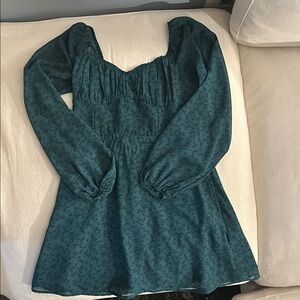 Hollister Green Bishop Sleeve Sundress